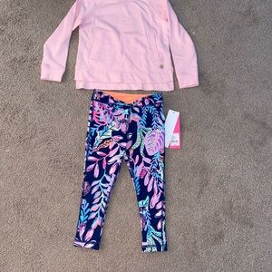 Lilly Pulitzer toddler outfit. leggings and long sleeve top